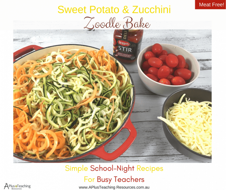 Healthy Zucchini Sweet Potato Zoodle Noodles Recipe