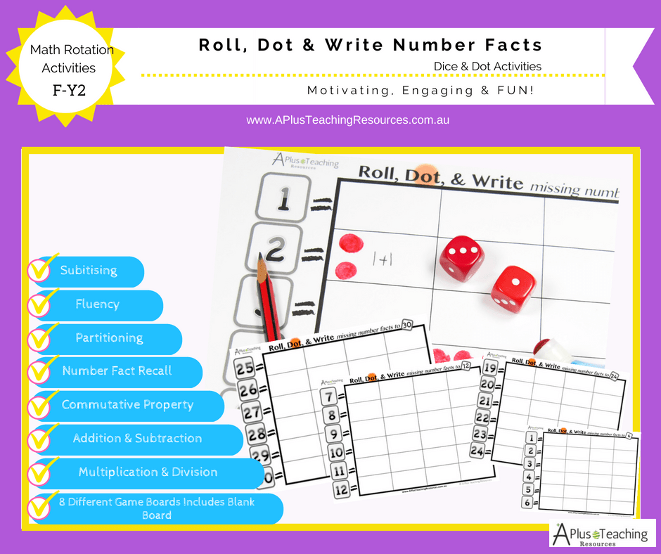 Roll, Dot & Write Number Facts