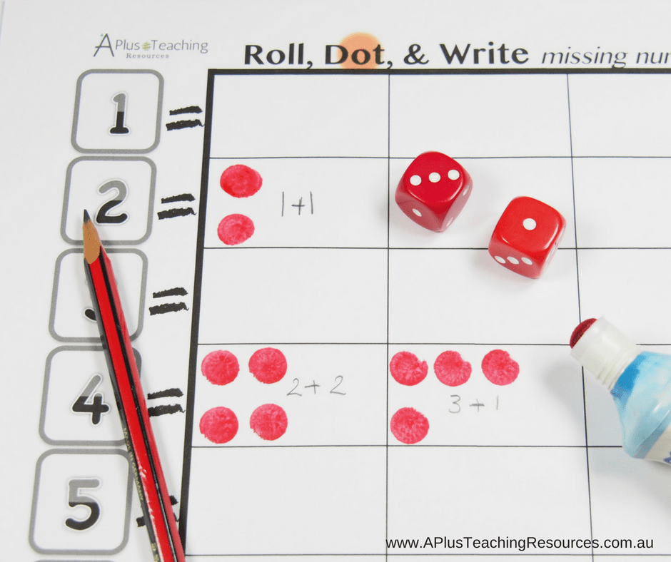 Dab & Dot Addition Facts Free Printable