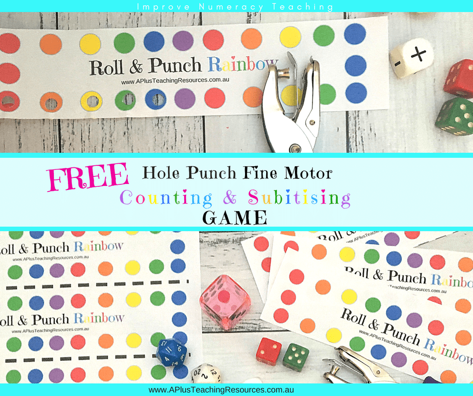 FREE Roll & Punch Fine Motor Hole Punch Counting