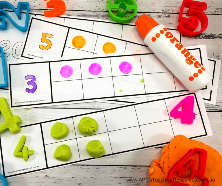 Free Number Playdough Mats | A Plus Teaching Resources