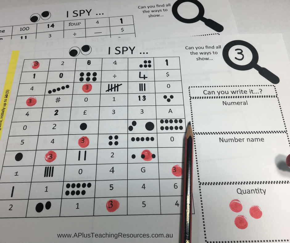 I spy number detective Free Printable