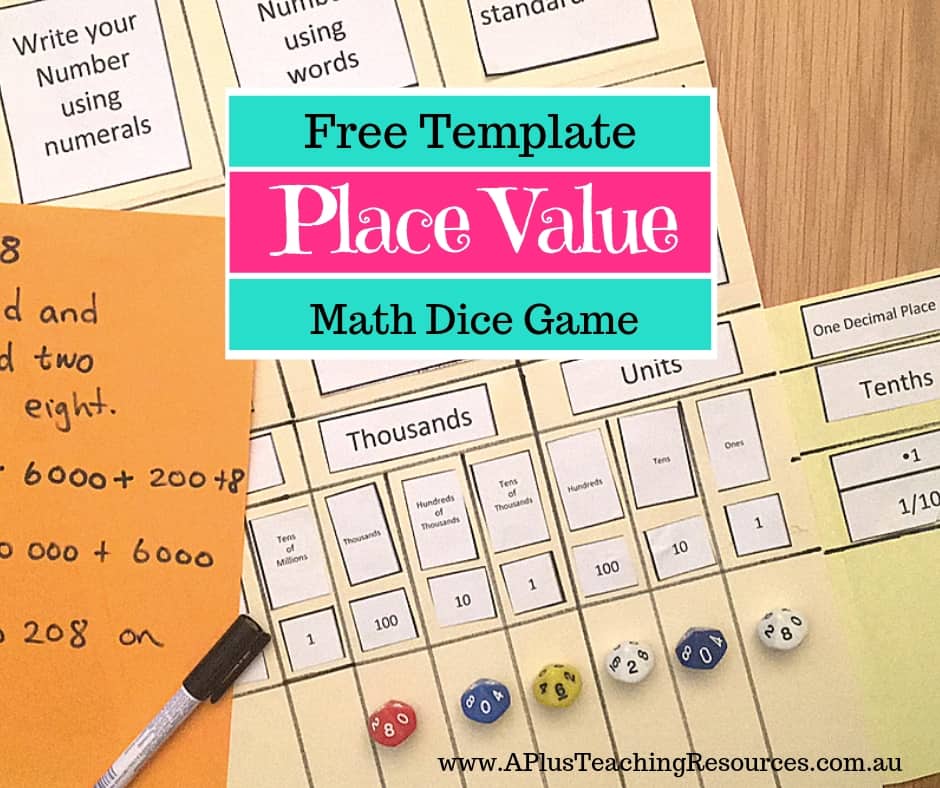 the best place value folder game printable for free a plus teaching resources