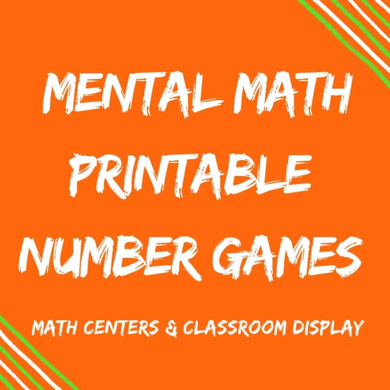 Fun Mental Maths Printable Number Games {For Number Sense!}