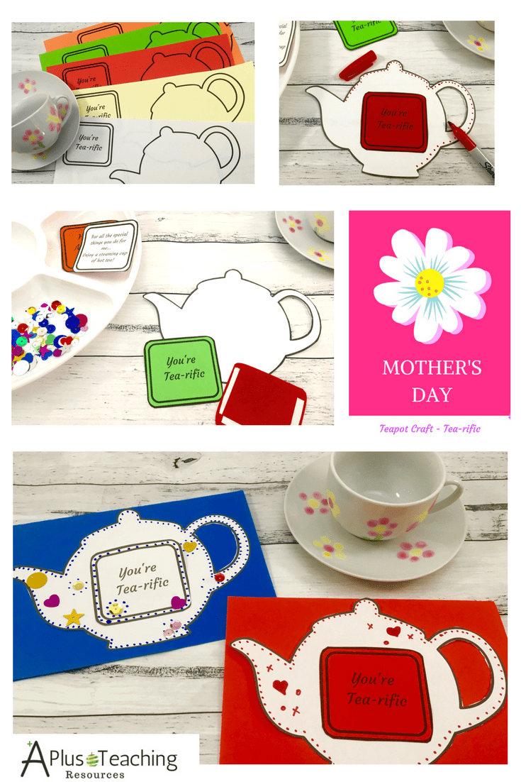 Teapot mothers day card hot sale craft