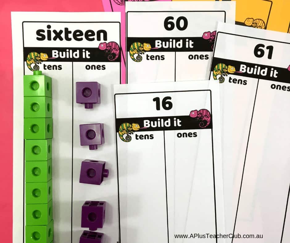 Place Value 2 digit numbers Build it boards product image