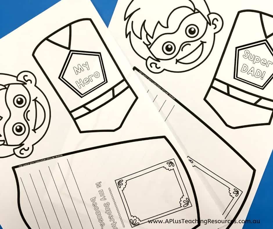 easy to make father s day superhero gift free printable a plus teaching resources