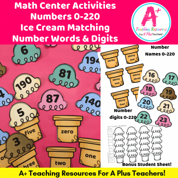 Numbers 0-220 Math Center Activity BUNDLE {Number Sense Success!}
