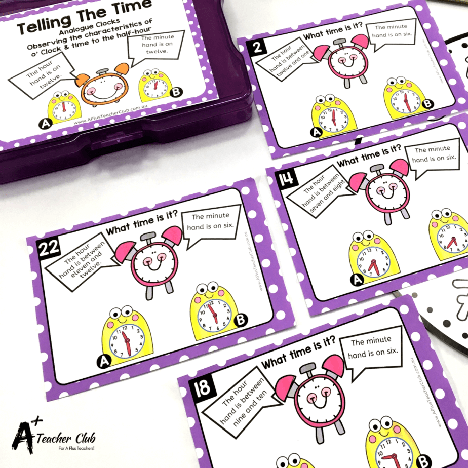 Telling Time Task Cards A Plus Teaching Resources