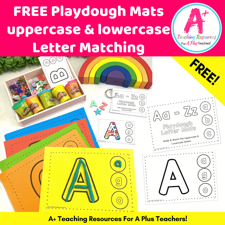 Free Letter Playdough Mats { Upper & Lower Case Matching} | A Plus ...